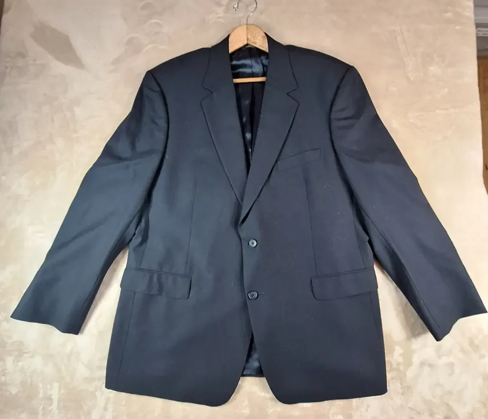Brooks Brothers Blazer Men's 46R Blue 346 Stretch Single Breasted Wool Blend
